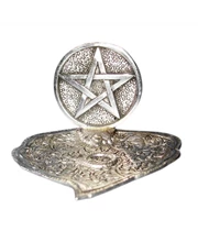 Brucia incensi in grani diam. cm 7,5 (3 inch) argento con coperchio  diffusore incenso liturgico