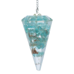 Pendolo in Orgonite con Apatite