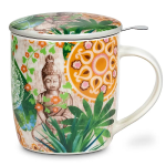 Tazza floreale con il Buddha