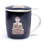 Tazza con il Buddha su sfondo nero