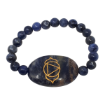 Braccialetto sodalite indaco 6° Chakra inciso