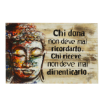 Pannello Buddha con occhi chiusi - Donare e ricevere