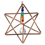 Merkaba da appendere con cristallo dei Chakra